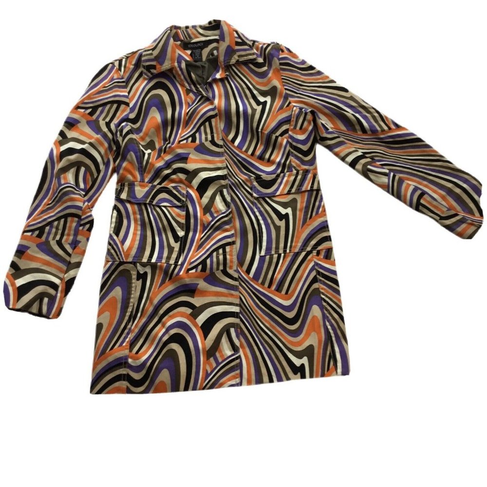Ideology for Macys Retro 1970s Look Coat Jacket Blazer Size Small